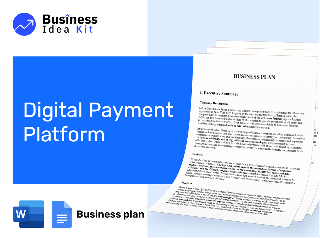 Digital Payment Platform Business Plan Example