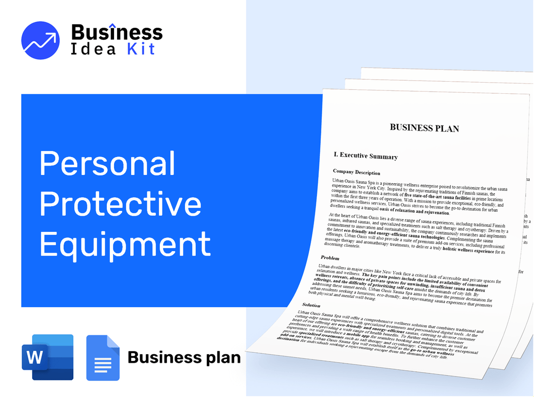Personal Protective Equipment Business Plan Example