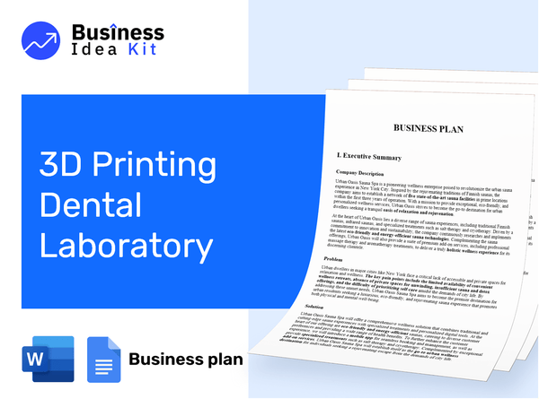 3D Printing Dental Laboratory Business Plan Example