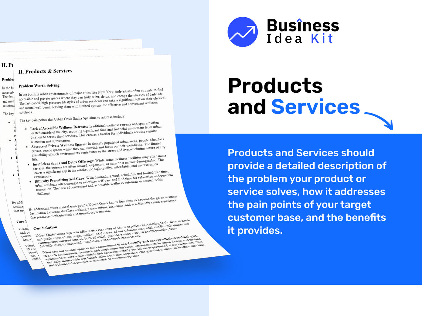 Basketball Facility Business Plan Example: Products and Services