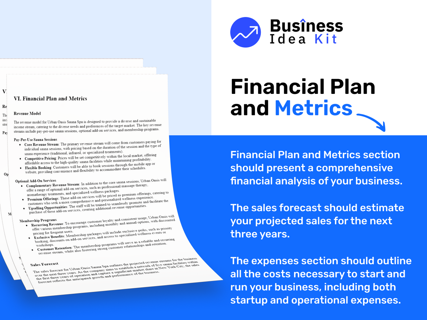 Hydrotherapy Spa Business Plan Example: Financial Plan And Metrics Financial Plan and Metrics
