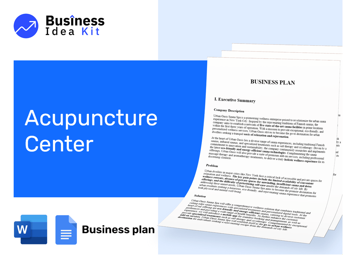 Acupuncture Center Business Plan Example