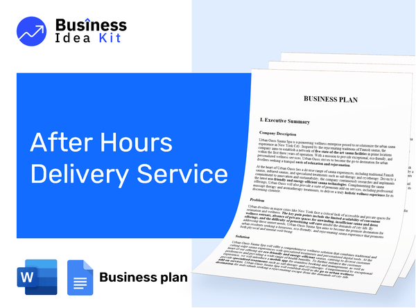 After Hours Delivery Service Business Plan Example