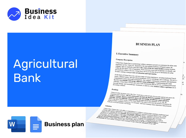 Agricultural Bank Business Plan Example