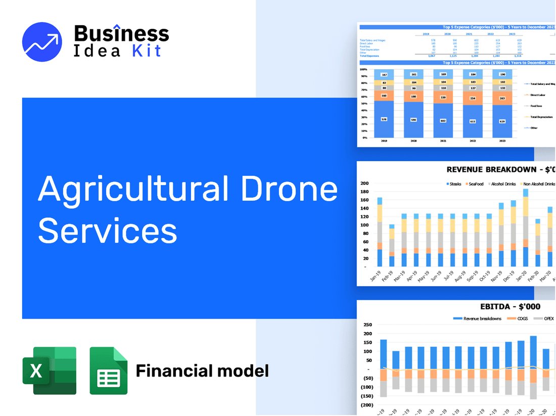 Agricultural Drone Services Financial Model Example