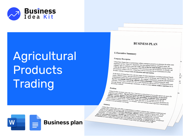 Agricultural Products Trading Business Plan Example