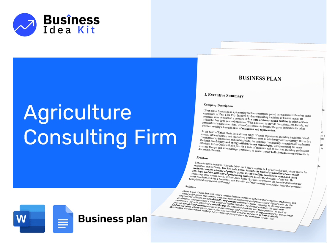 Agriculture Consulting Firm Business Plan Example