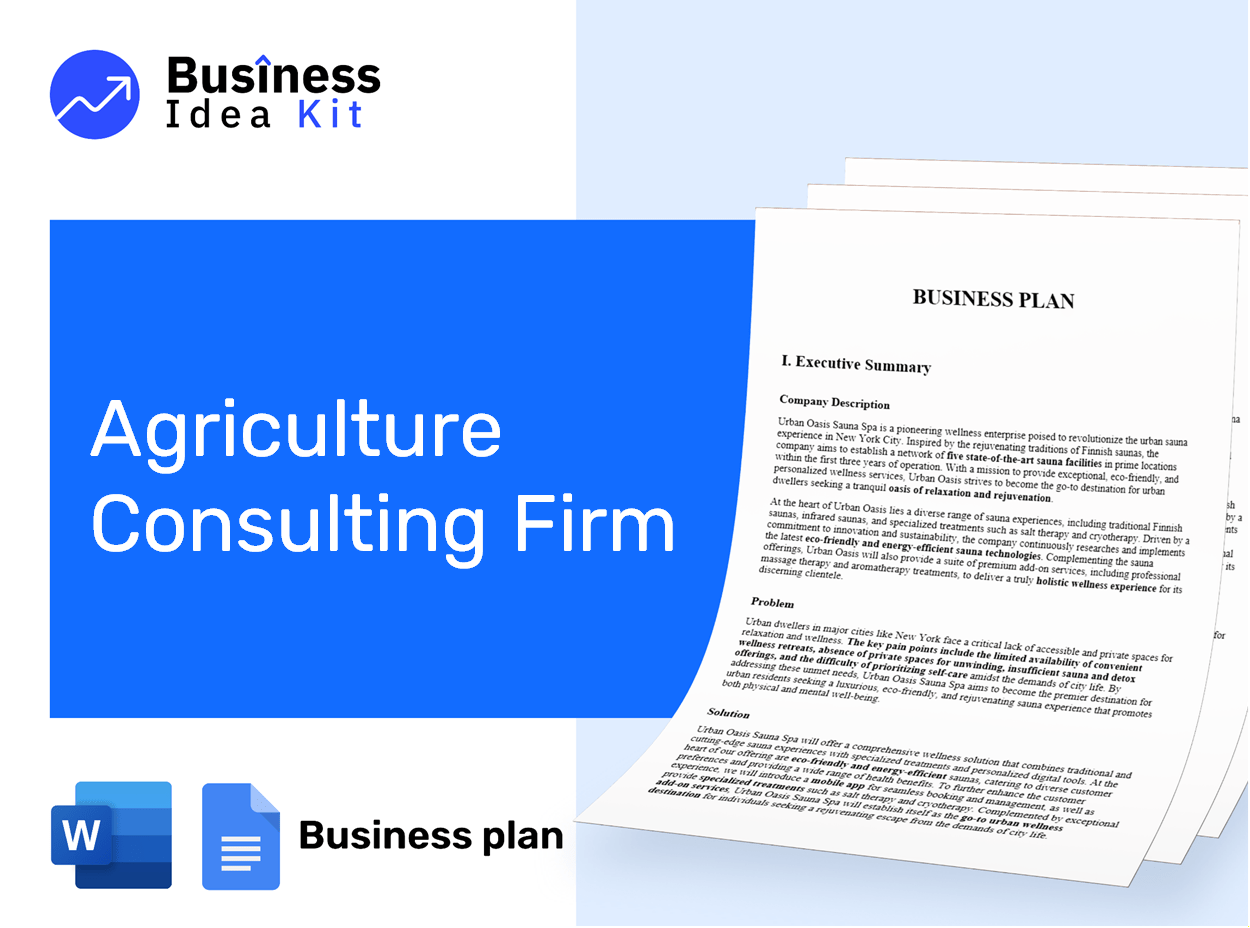 Agriculture Consulting Firm Business Plan Example