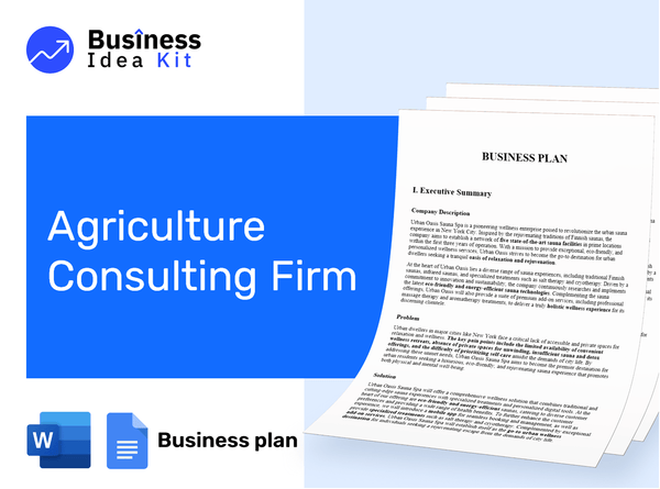 Agriculture Consulting Firm Business Plan Example