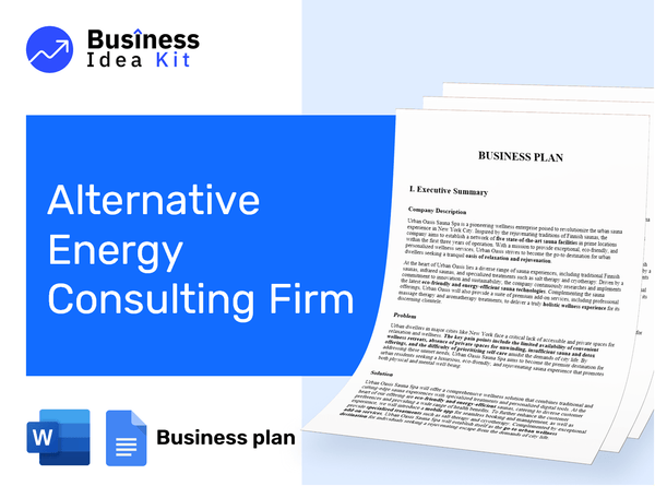 Alternative Energy Consulting Firm Business Plan Example