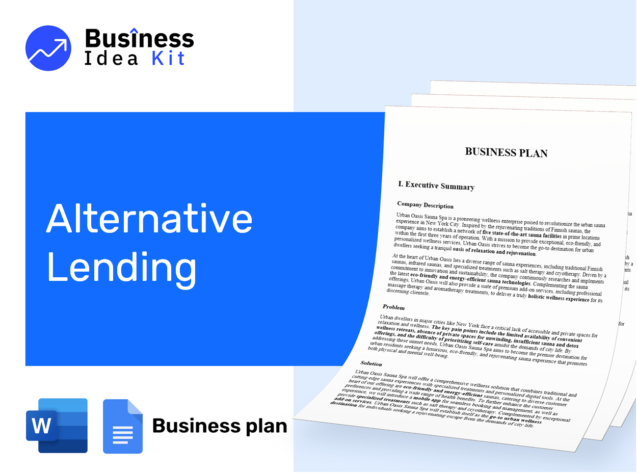 Alternative Lending Business Plan Example