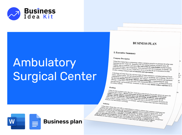 Ambulatory Surgical Center Business Plan Example