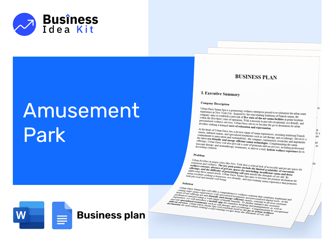 Amusement Park Business Plan Example