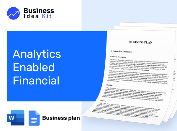 Analytics Enabled Financial Business Plan Example