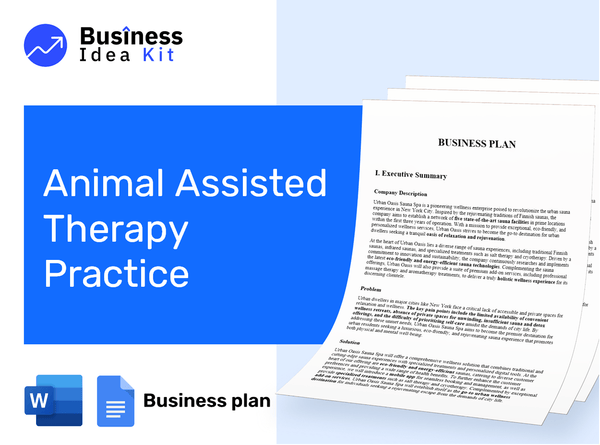 Animal Assisted Therapy Practice Business Plan Example