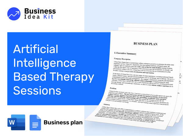 Artificial Intelligence Based Therapy Sessions Business Plan Example