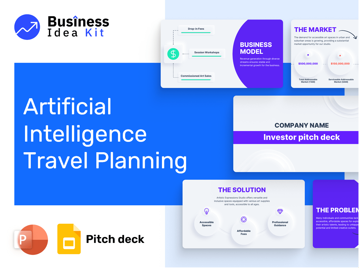 Artificial Intelligence Travel Planning Pitch Deck Example