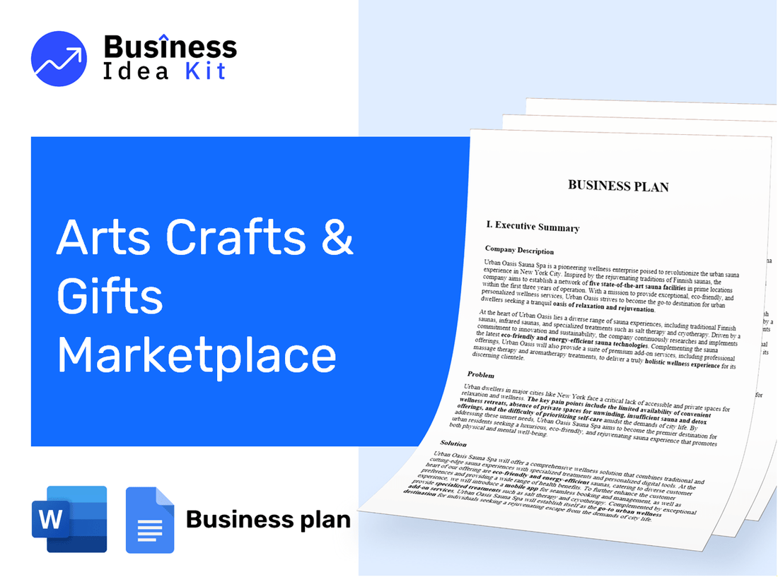 Arts Crafts And Gifts Marketplace Business Plan Example