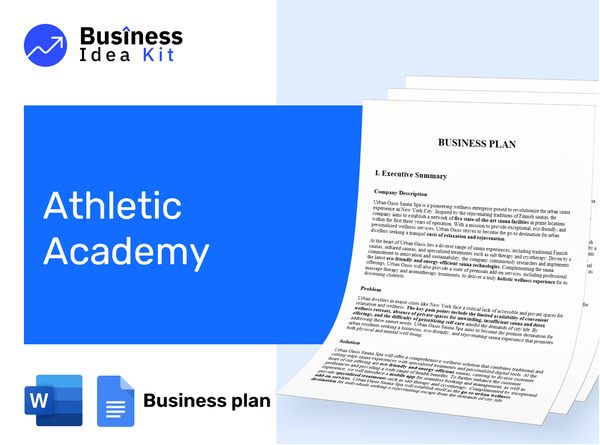 Athletic Academy Business Plan Example