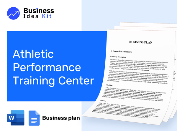 Athletic Performance Training Center Business Plan Example