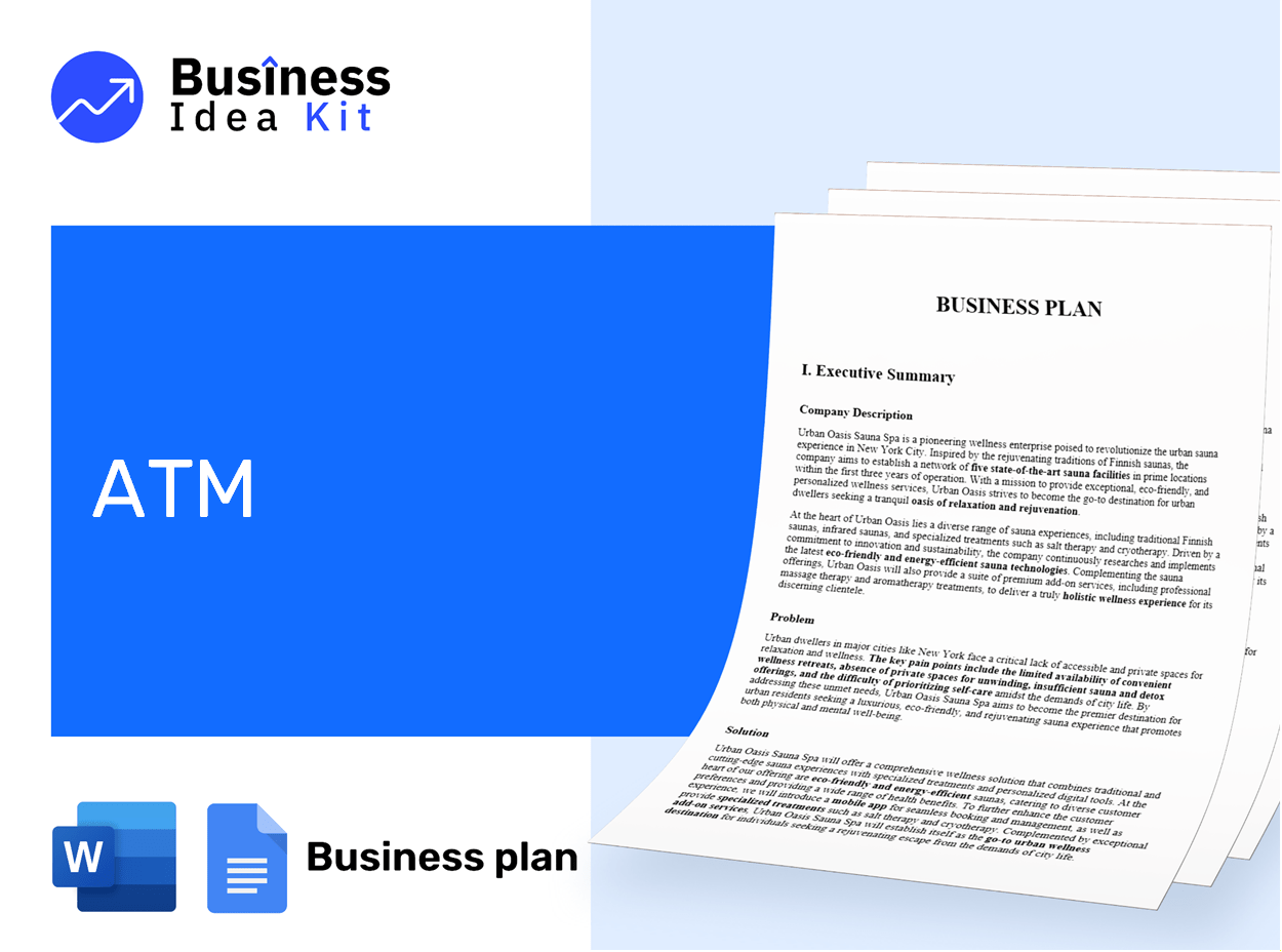 Atm Business Plan Example