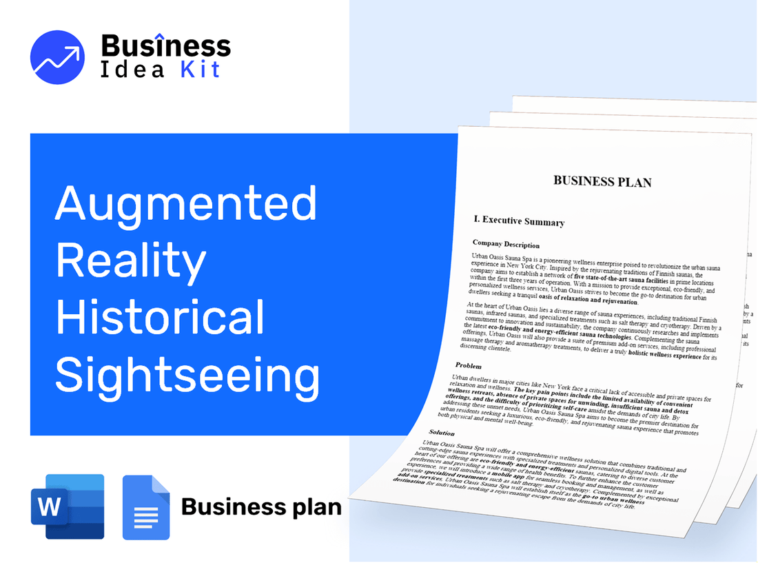 Augmented Reality Historical Sightseeing Tours Business Plan Example