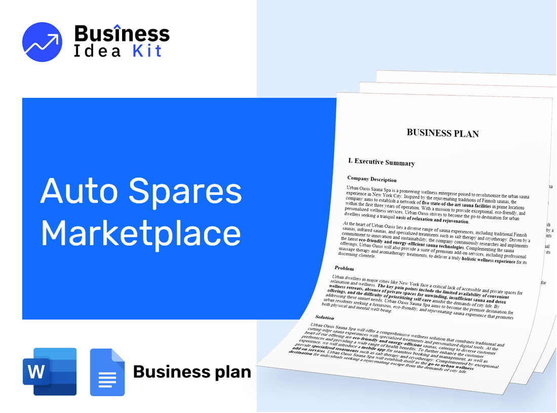 Auto Spares Marketplace Business Plan Example