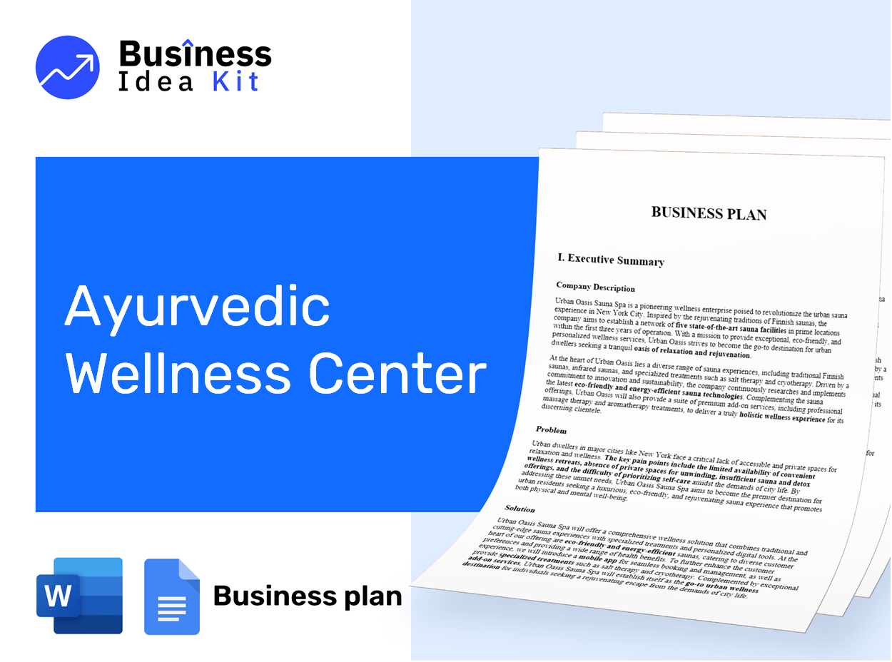 Ayurvedic Wellness Center Business Plan Example