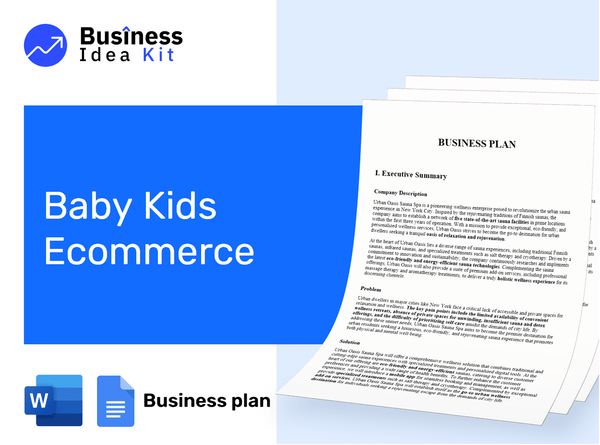 Baby Kids Ecommerce Business Plan Example