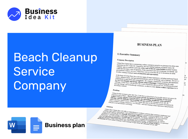 Beach Cleanup Service Company Business Plan Example
