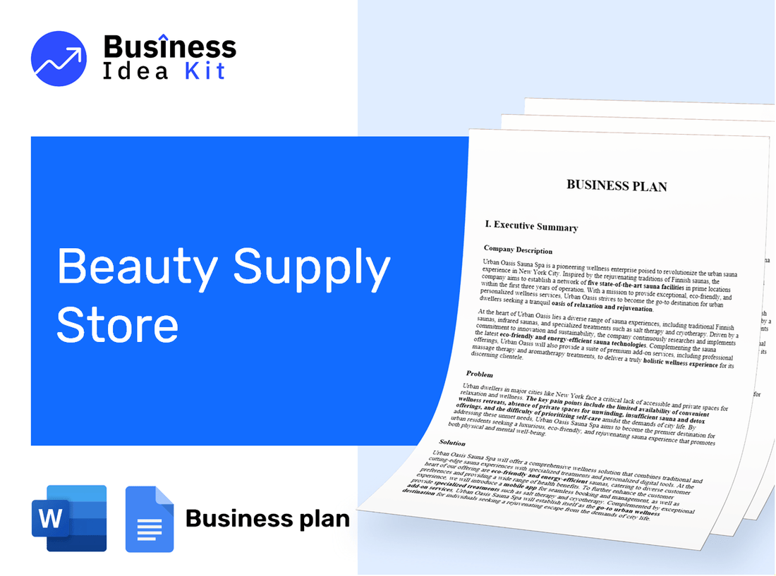 Beauty Supply Store Business Plan Example