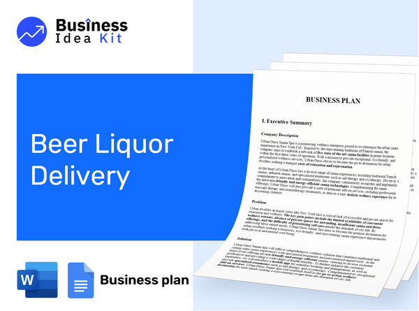 Beer Liquor Delivery Business Plan Example