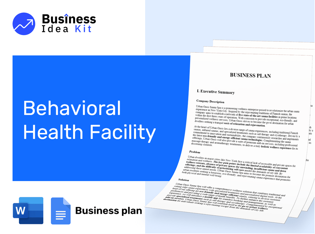 Behavioral Health Facility Business Plan Example