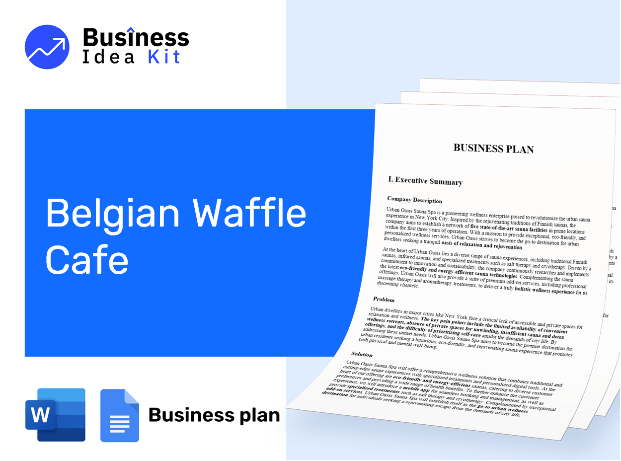 Belgian Waffle Cafe Business Plan Example