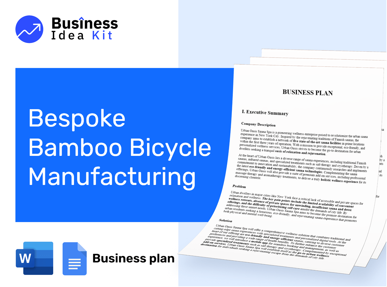Bespoke Bamboo Bicycle Manufacturing Business Plan Example