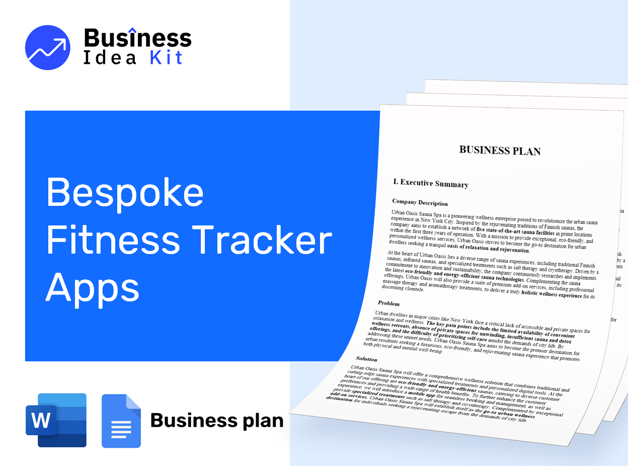 Bespoke Fitness Tracker Apps Business Plan Example