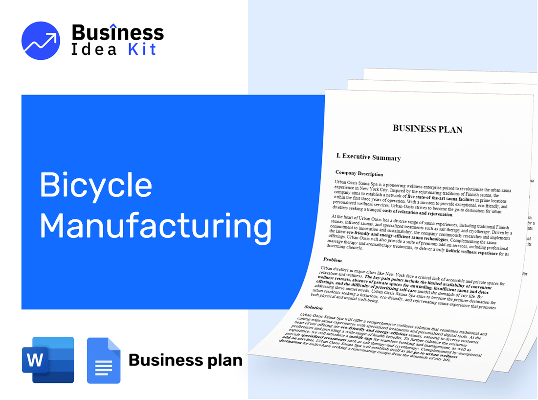 Bicycle Manufacturing Business Plan Example