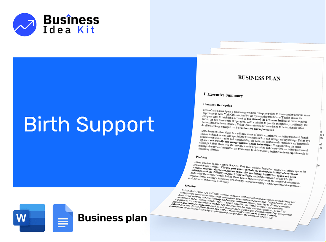 Birth Support Business Plan Example