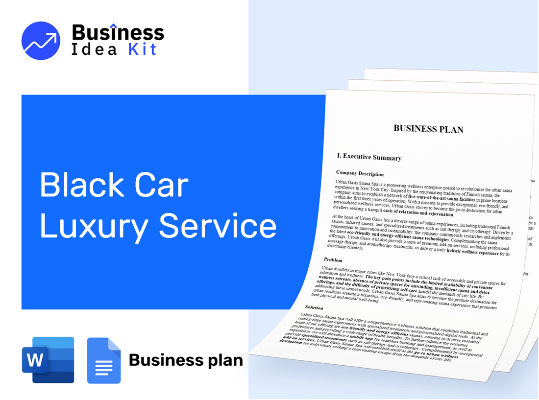 Black Car Luxury Service Business Plan Example