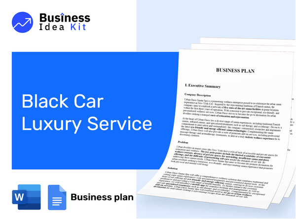 Black Car Luxury Service Business Plan Example