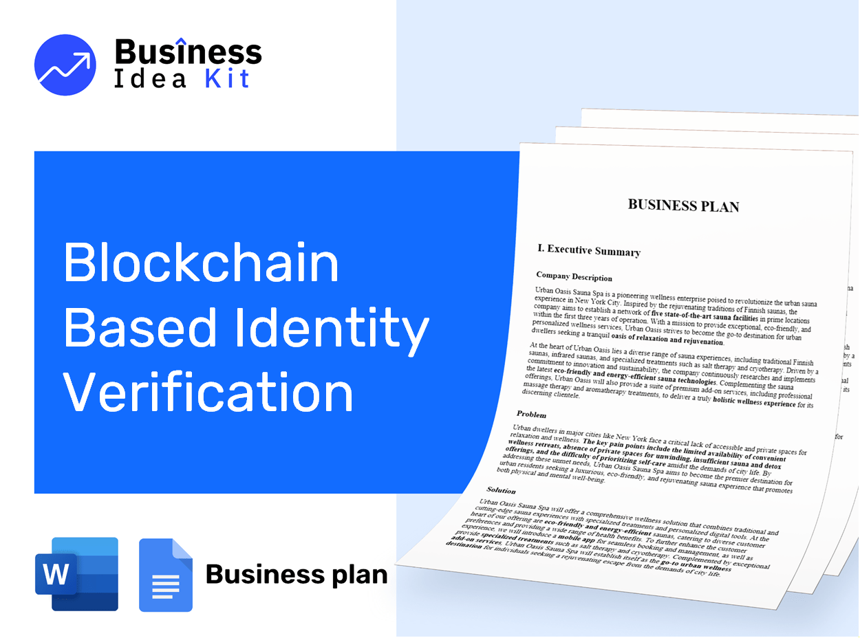 Blockchain Based Identity Verification Business Plan Example