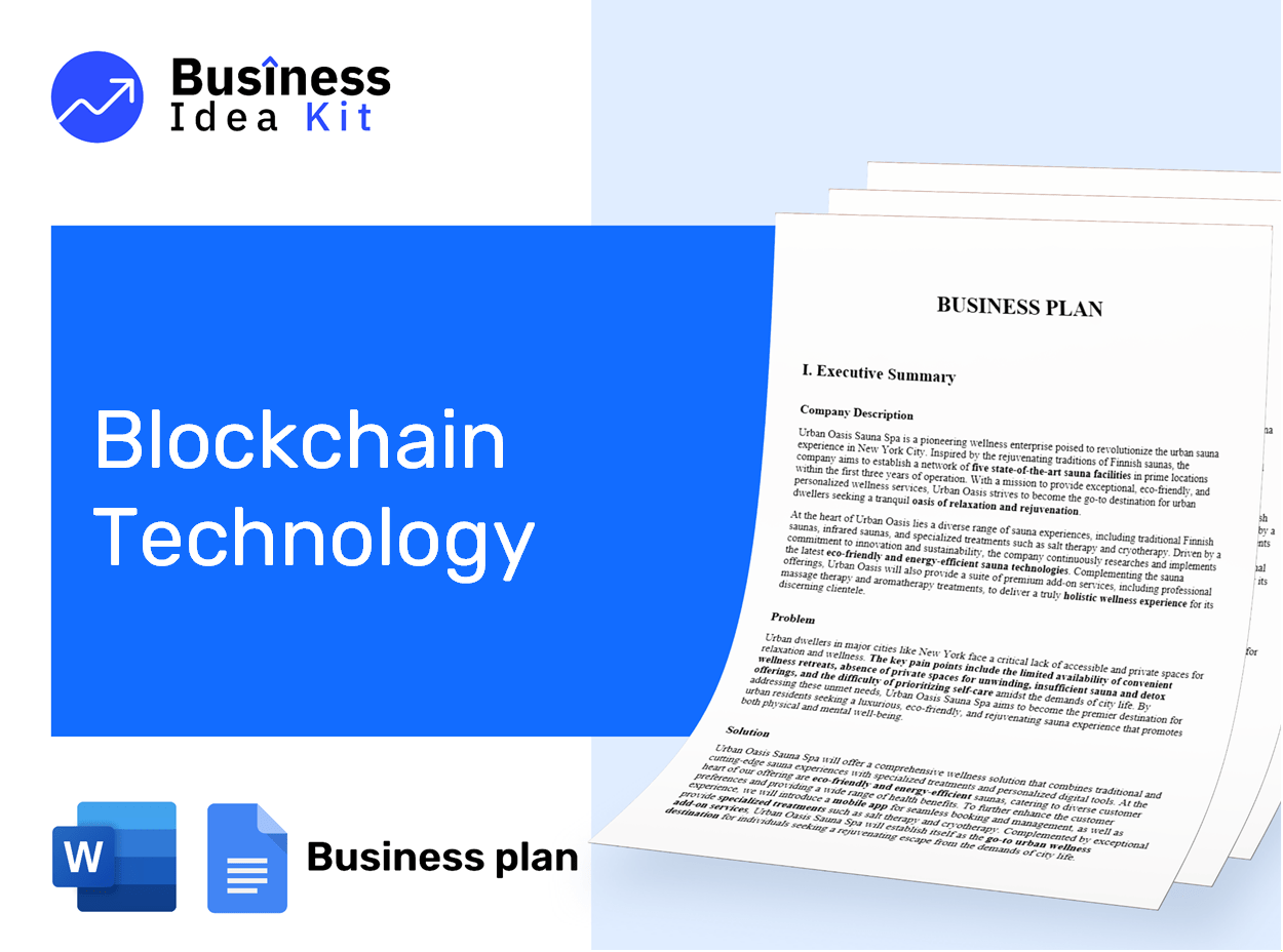 Blockchain Technology Business Plan Example
