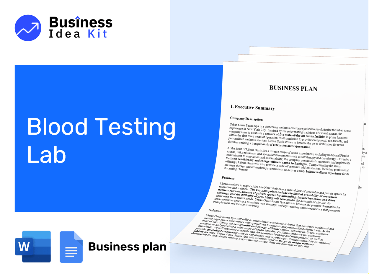 Blood Testing Lab Business Plan Example