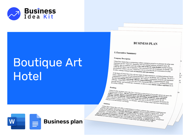 Boutique Art Hotel Business Plan Example