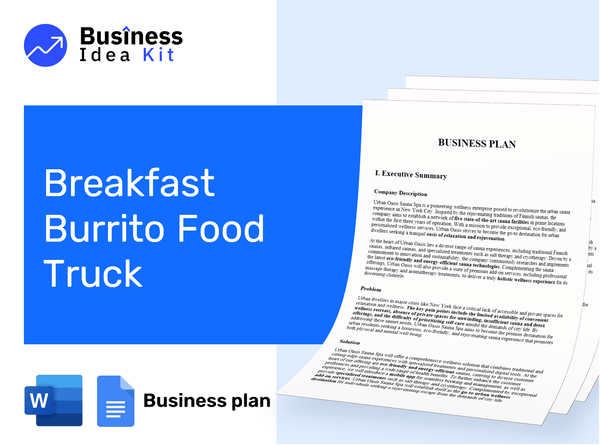 Breakfast Burrito Food Truck Business Plan Example