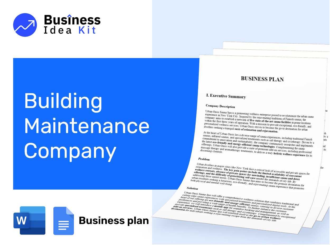 Building Maintenance Company Business Plan Example