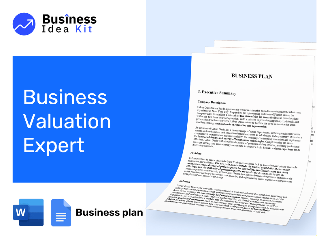 Business Valuation Expert Business Plan Example