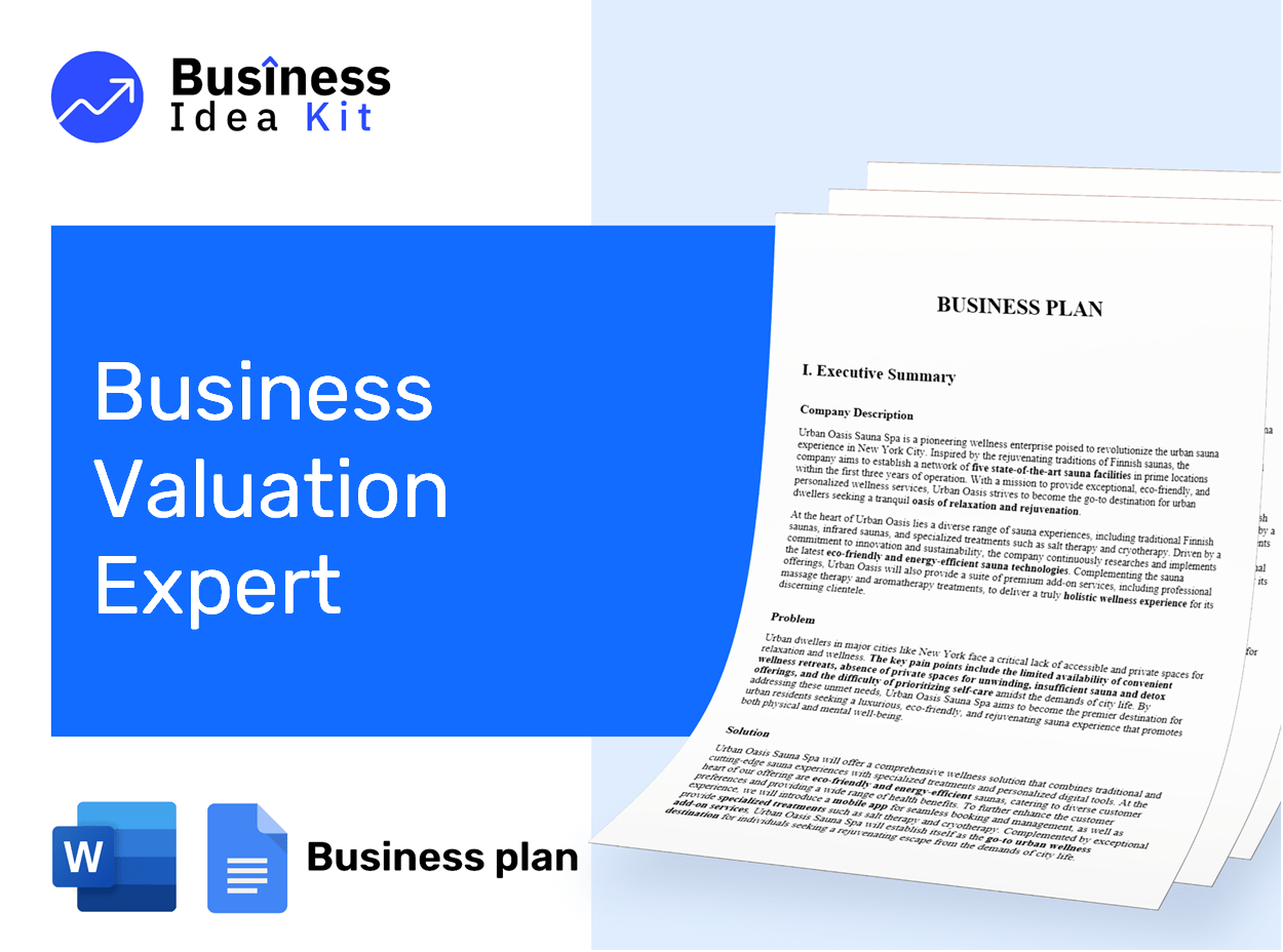Business Valuation Expert Business Plan Example