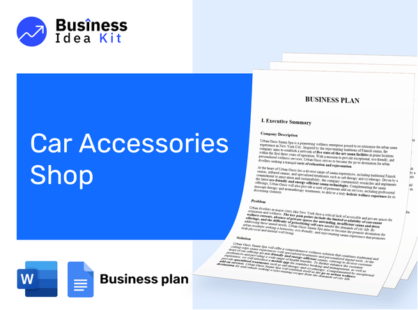 Car Accessories Shop Business Plan Example