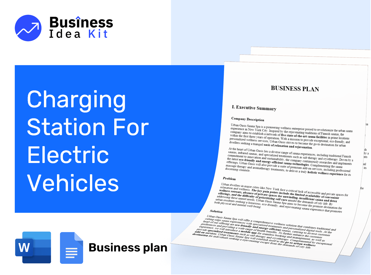 Charging Station For Electric Vehicles Business Plan Example